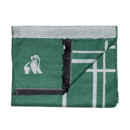Swole Panda - Green & Grey Check Bamboo Scarf