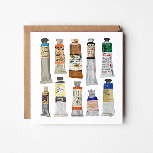 Painter's Palette - Blank Greetings Card