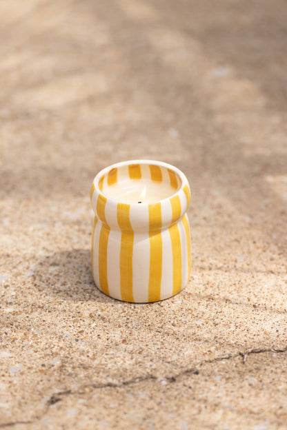 Cabana Ochre Ceramic Candle - Gold Coast