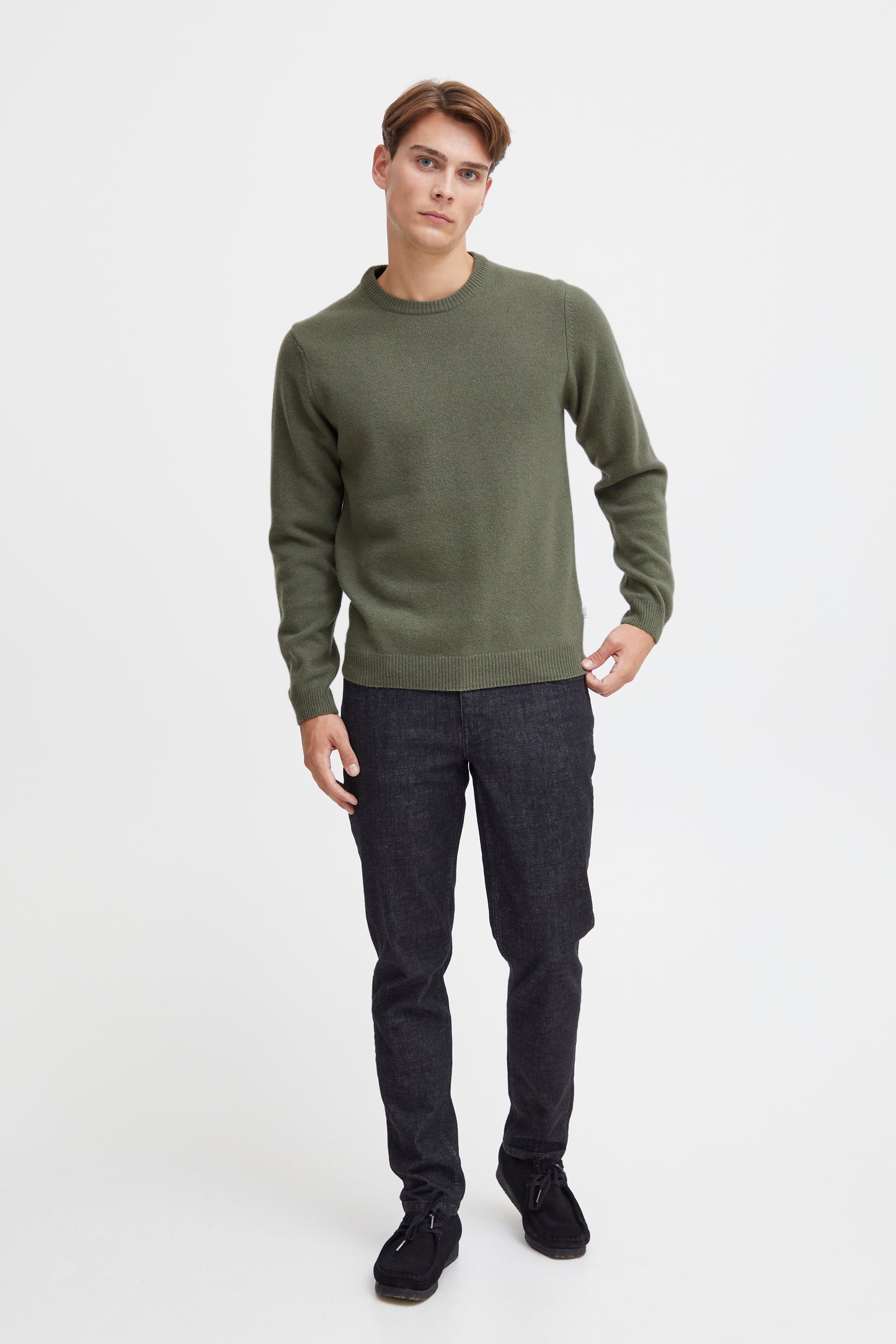 Casual Friday Karl Wool Knit - Olive Green