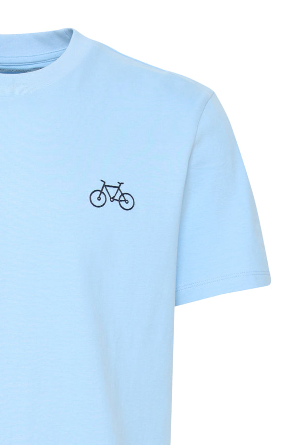 Casual Friday Tee With Bicycle Embroidery