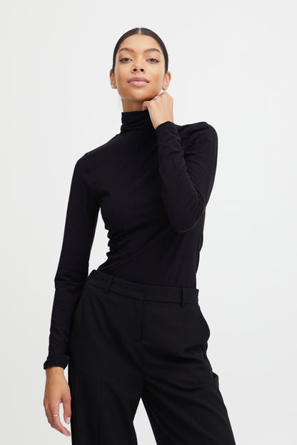 b.young Basic Roll Neck- Black