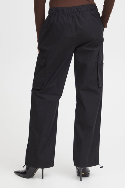b.young Black Cargo Trousers