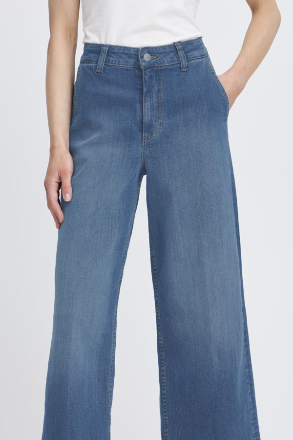 B.young Komma Wide Leg Jeans - Light Denim
