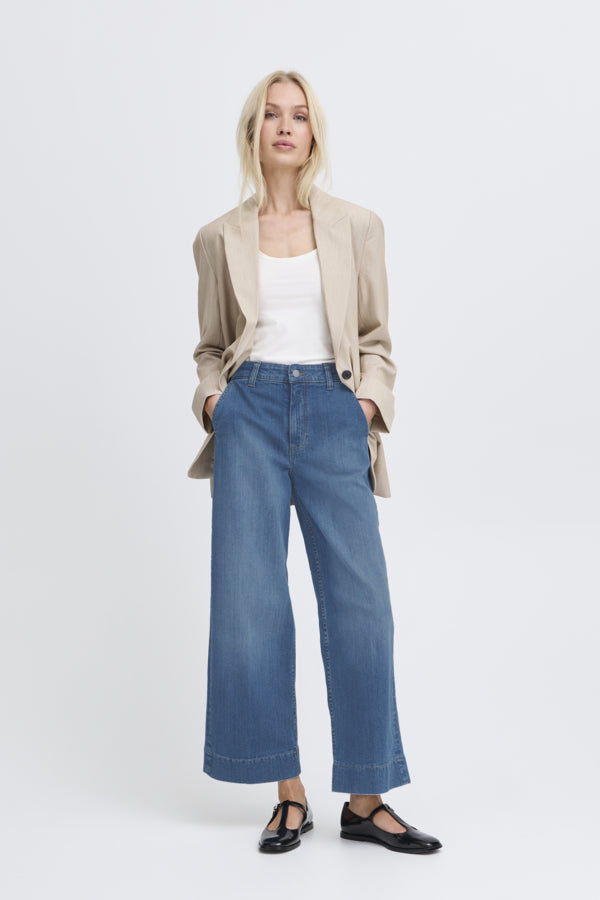 B.young Komma Wide Leg Jeans - Light Denim