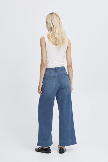 B.young Komma Wide Leg Jeans - Light Denim