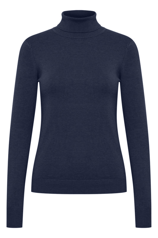 B.young Roll Neck Knit - Navy