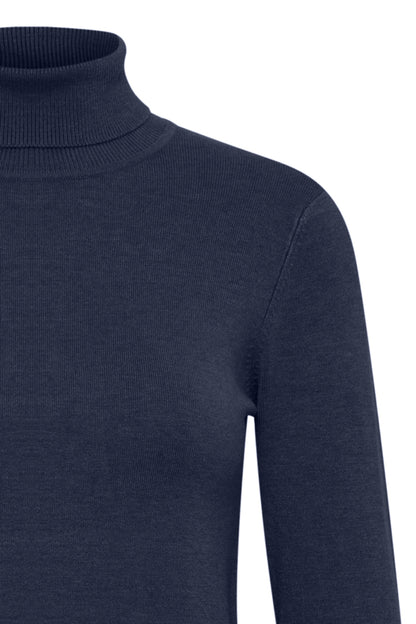 B.young Roll Neck Knit - Navy