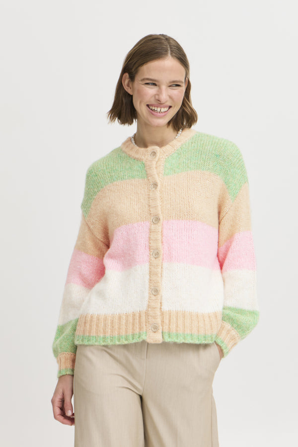 B.young Onero Striped Cardigan