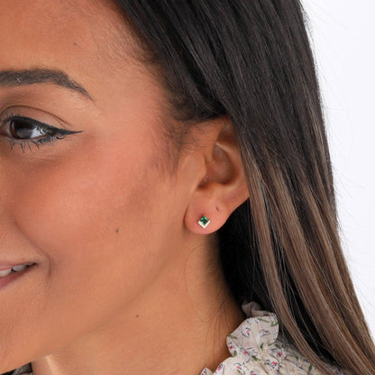 FORTUNE Emerald Green gem Earrings