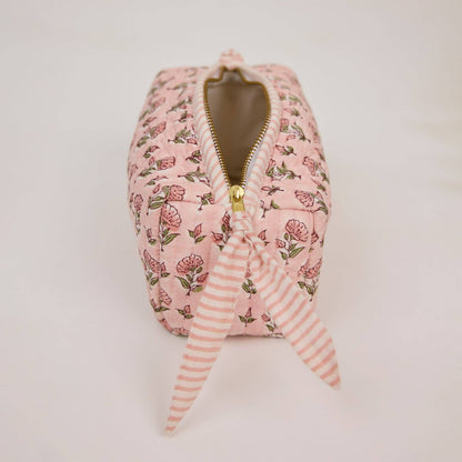 Organic Cotton Toiletry Bag (Small) - Ditsy Floral Blush
