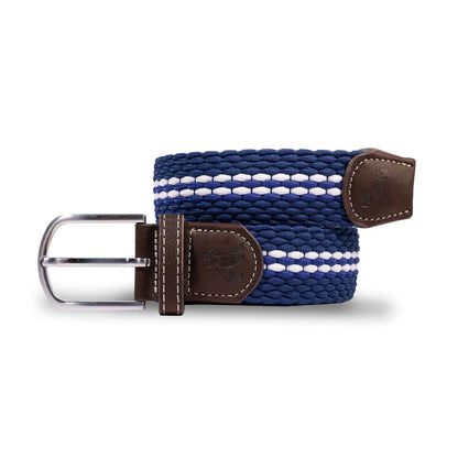 Swole Panda - White Fine Stripe Woven Belt