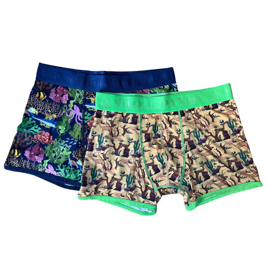 Swole Panda - Savannah & Marine Bamboo Boxers Twin Pack