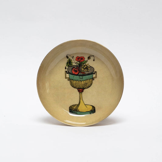 Round Enamel Tray - Tarot Cup