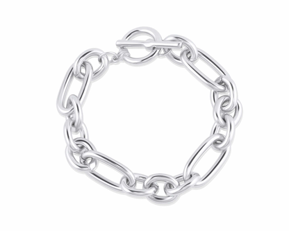 Maude Oval Links T-bar Statement Bracelet