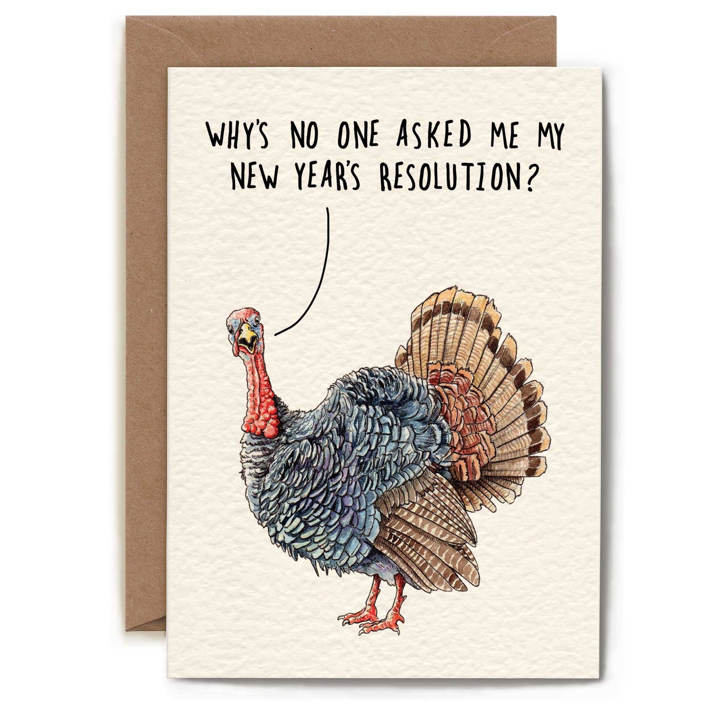 Turkey Resolution Card - Christmas Card - Holidays Humour