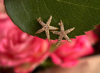 14ct Gold Plated Star Fish Earrings