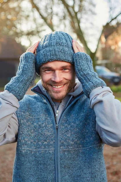 Men's Shetland Roll Back Beanie - Steel