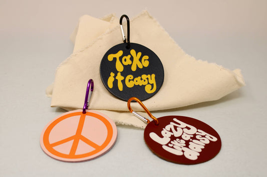 Slogan Peace Bag Tags