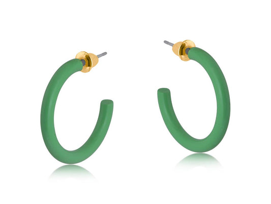 NORMA ENAMELLED SIMPLE HOOP EARRINGS