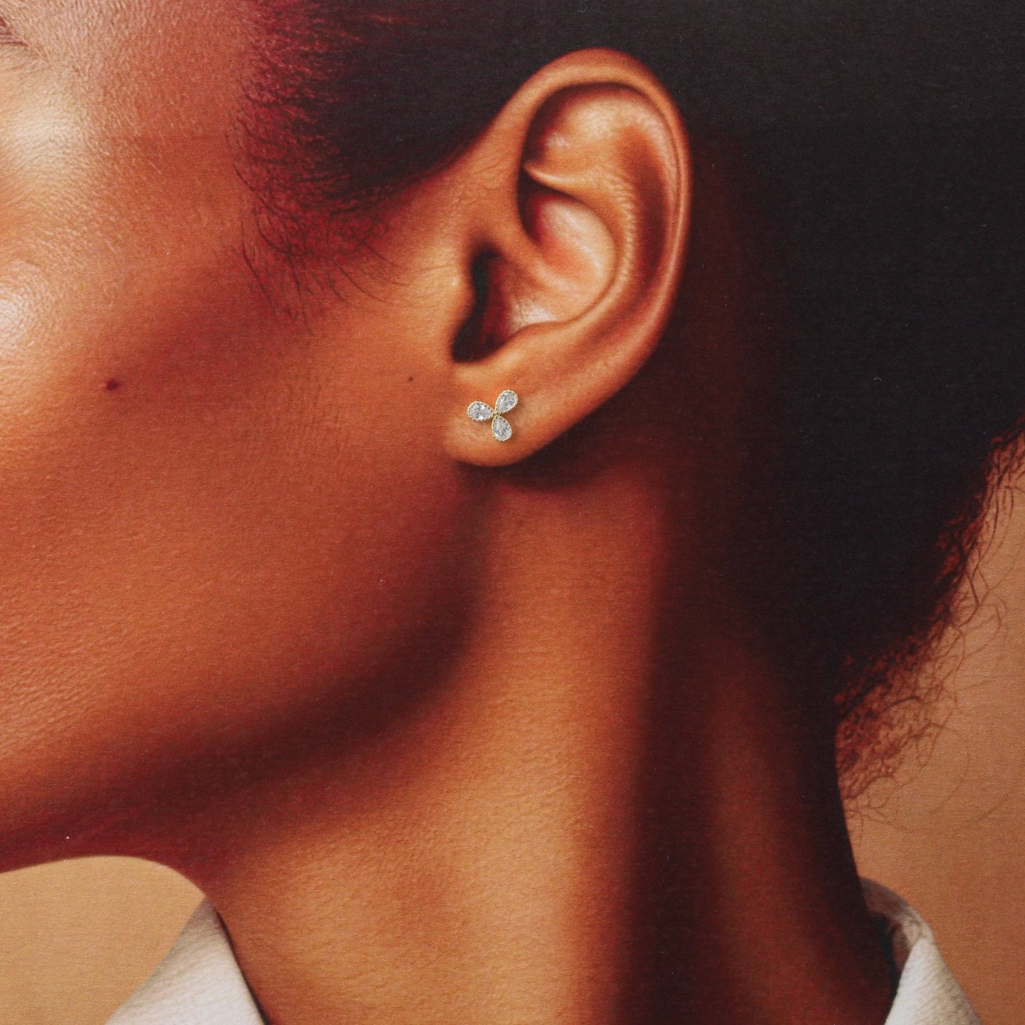 TO BLOSSOM TO SHINE spiral crystal earrings/GOLD