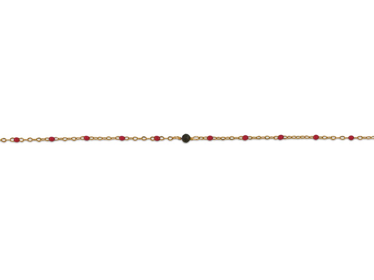 FREYA BEADED DELICATE STAINLESS STEEL BRACELET