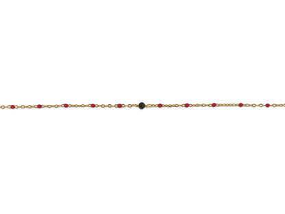 FREYA BEADED DELICATE STAINLESS STEEL BRACELET