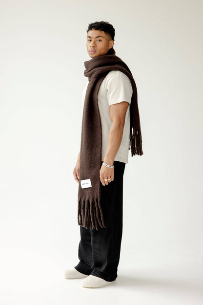 The Reykjavik Scarf - 100% Recycled - Ground Coffee