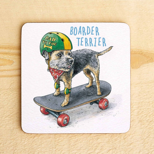 Boarder Terrier Coaster - Drinks Coaster - Funny Coaster