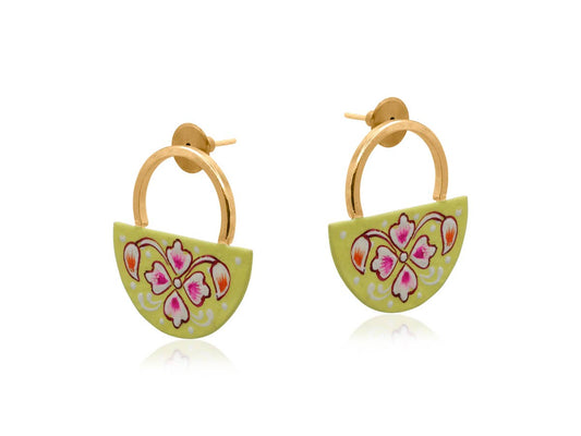 Mallika Hand Painted Artisan Earrings