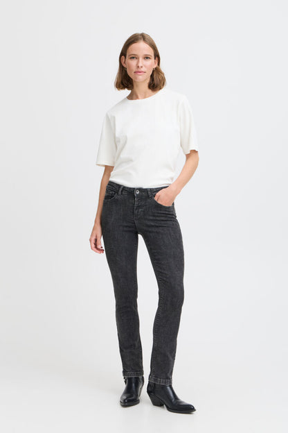 B.young Lola Luni Straight Leg Jeans - Dark Grey