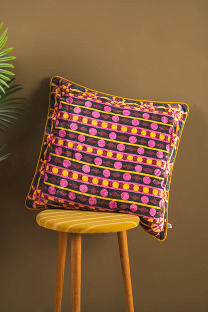 Jagger Geometric Velvet Cushion