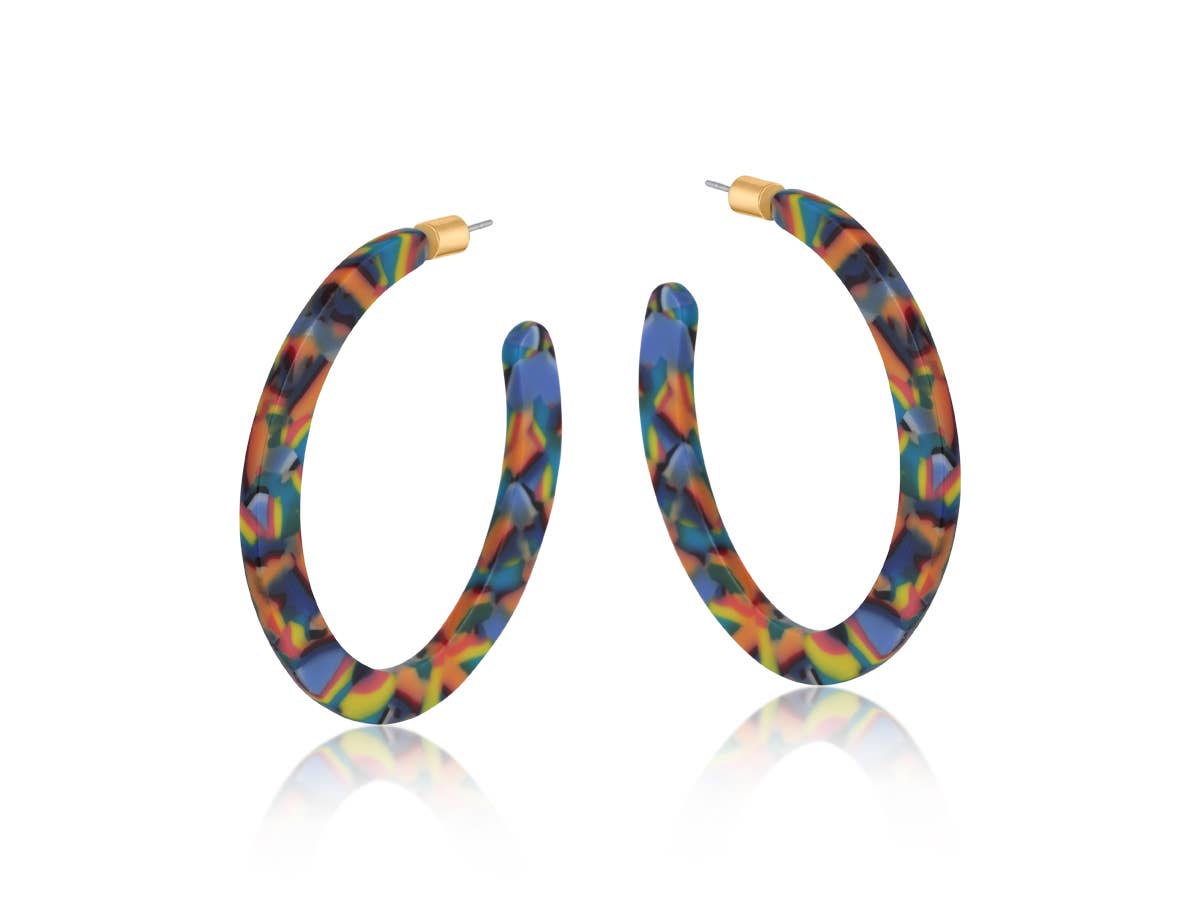 Celine Resin Hoop Earrings