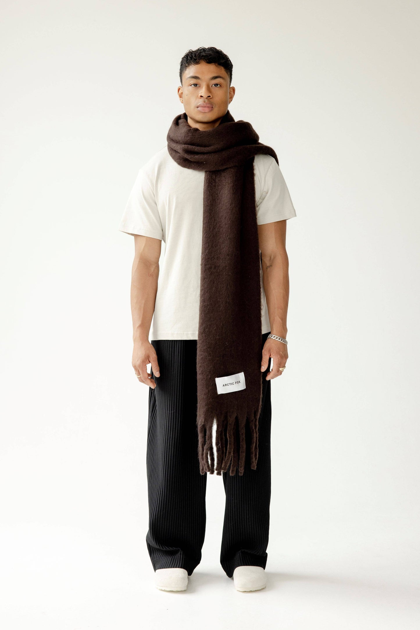 The Reykjavik Scarf - 100% Recycled - Ground Coffee