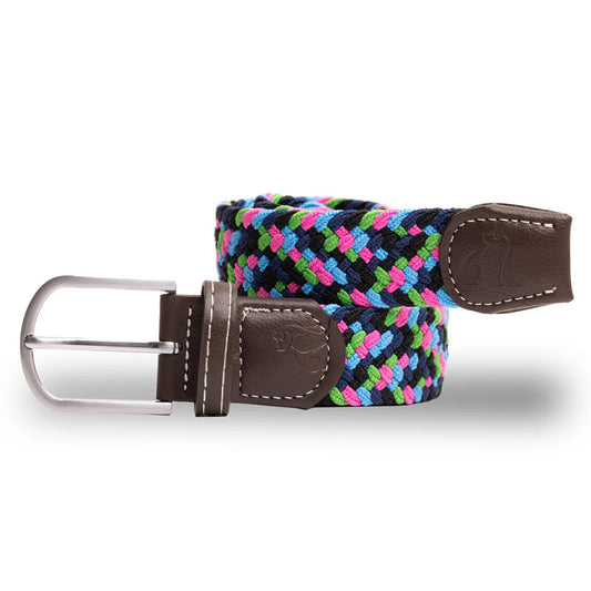 Swole Panda - Neon ZigZag Woven Belt