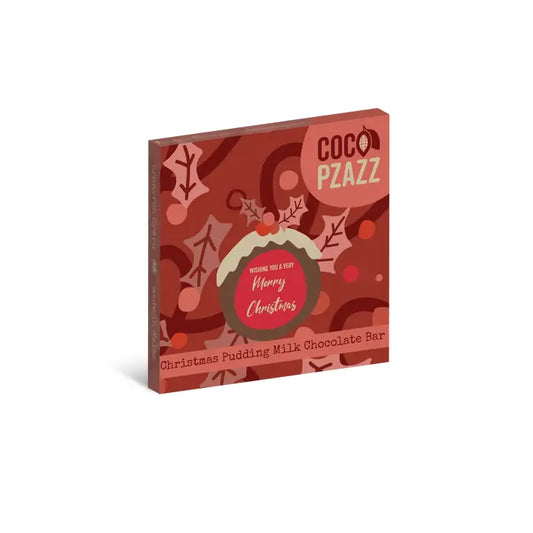 Coco Pzazz Christmas Pudding Milk Chocolate Bar