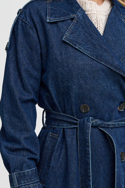 Pulz Hillary Denim Trenchcoat