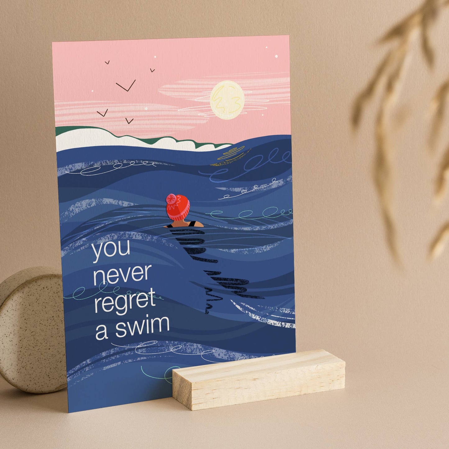 Wild swimming print sea swimming print