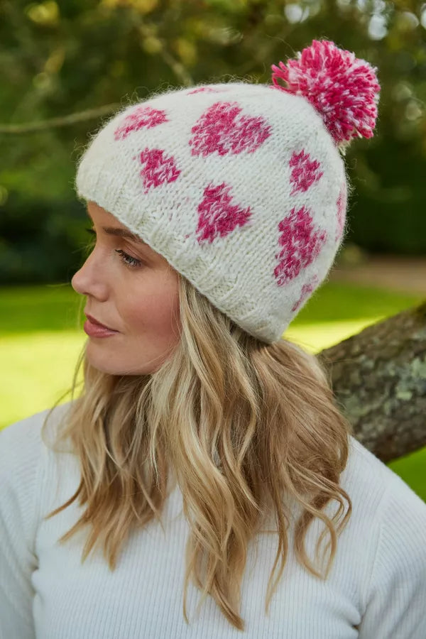 Sweetheart Wool Bobble Beanie