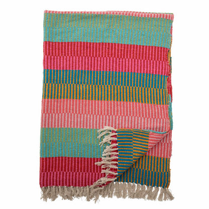 Isnel Rainbow Striped Throw