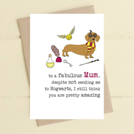 Mum - Hogwarts - Greetings Card
