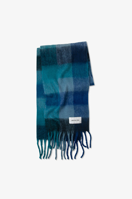 The Reykjavik Scarf - 100% Recycled - Blue Check