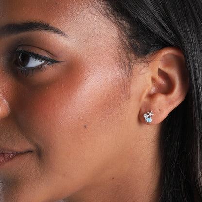 THE COLLECTOR Shell and Starfish crystal earrings