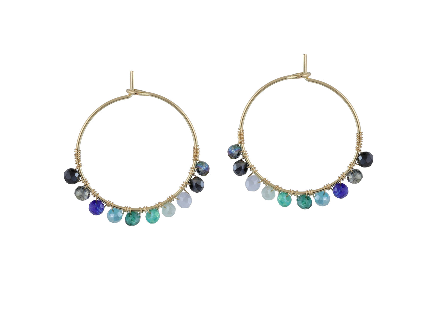 CRESSIDA BEADED HOOP EARRINGS