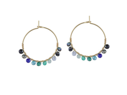 CRESSIDA BEADED HOOP EARRINGS