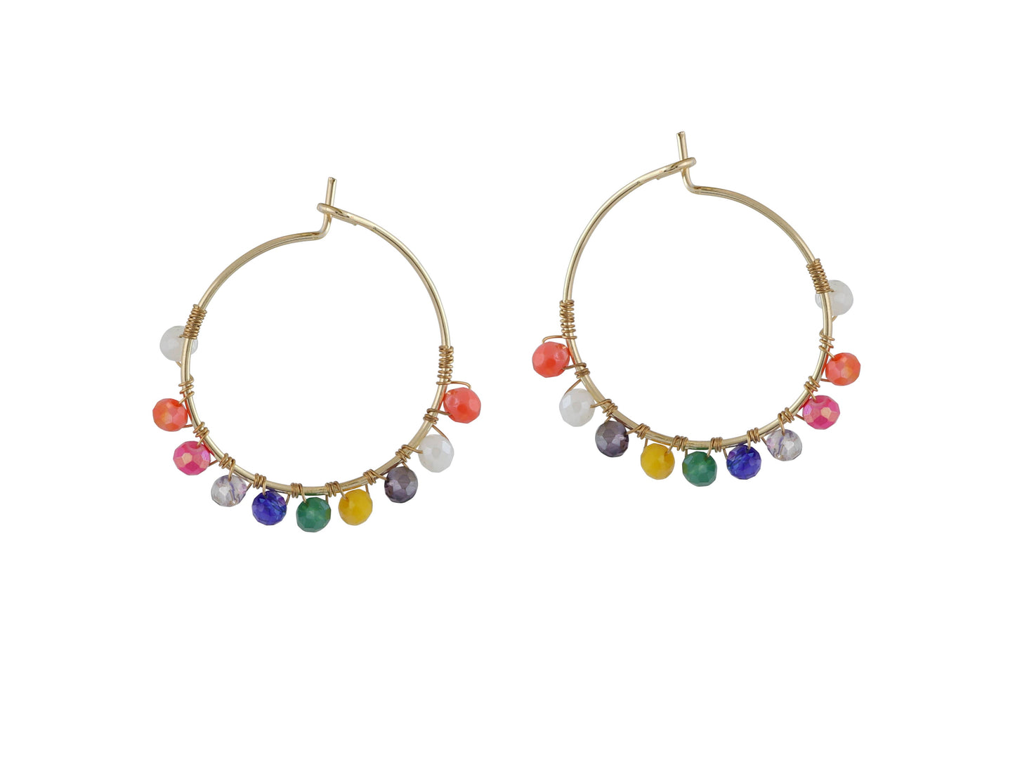 CRESSIDA BEADED HOOP EARRINGS