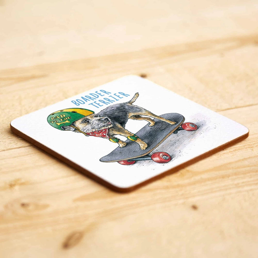 Boarder Terrier Coaster - Drinks Coaster - Funny Coaster