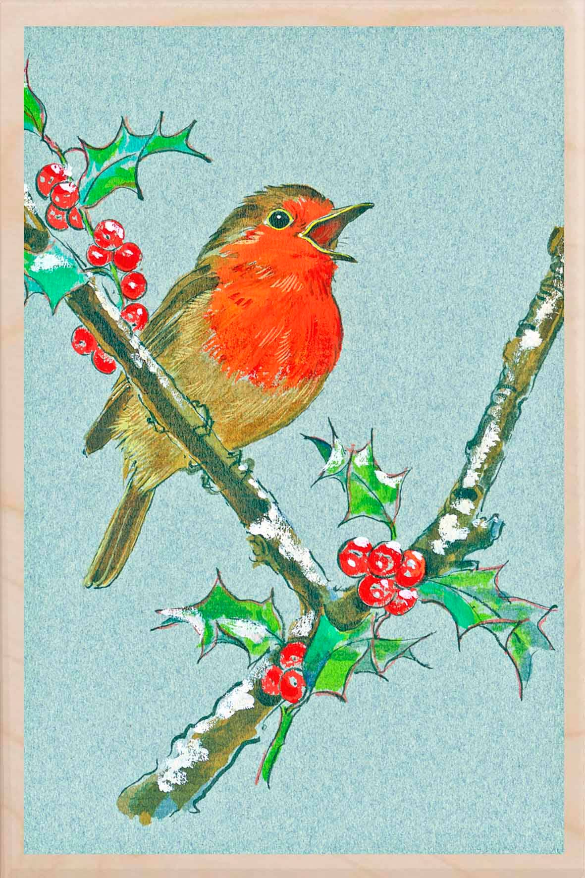 Robin Wood Christmas Postcard