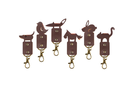 Leather Animal Keyrings