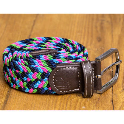 Swole Panda - Neon ZigZag Woven Belt